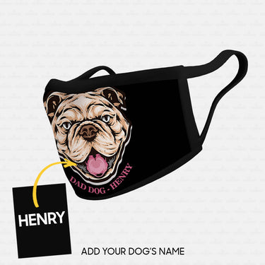 Personalized Dog Gift Idea - Bad Dog With Pinky Tongue For Dog Lovers - Cloth Mask